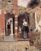HOOCH, Pieter de The Courtyard of a House in Delft dg china oil painting artist